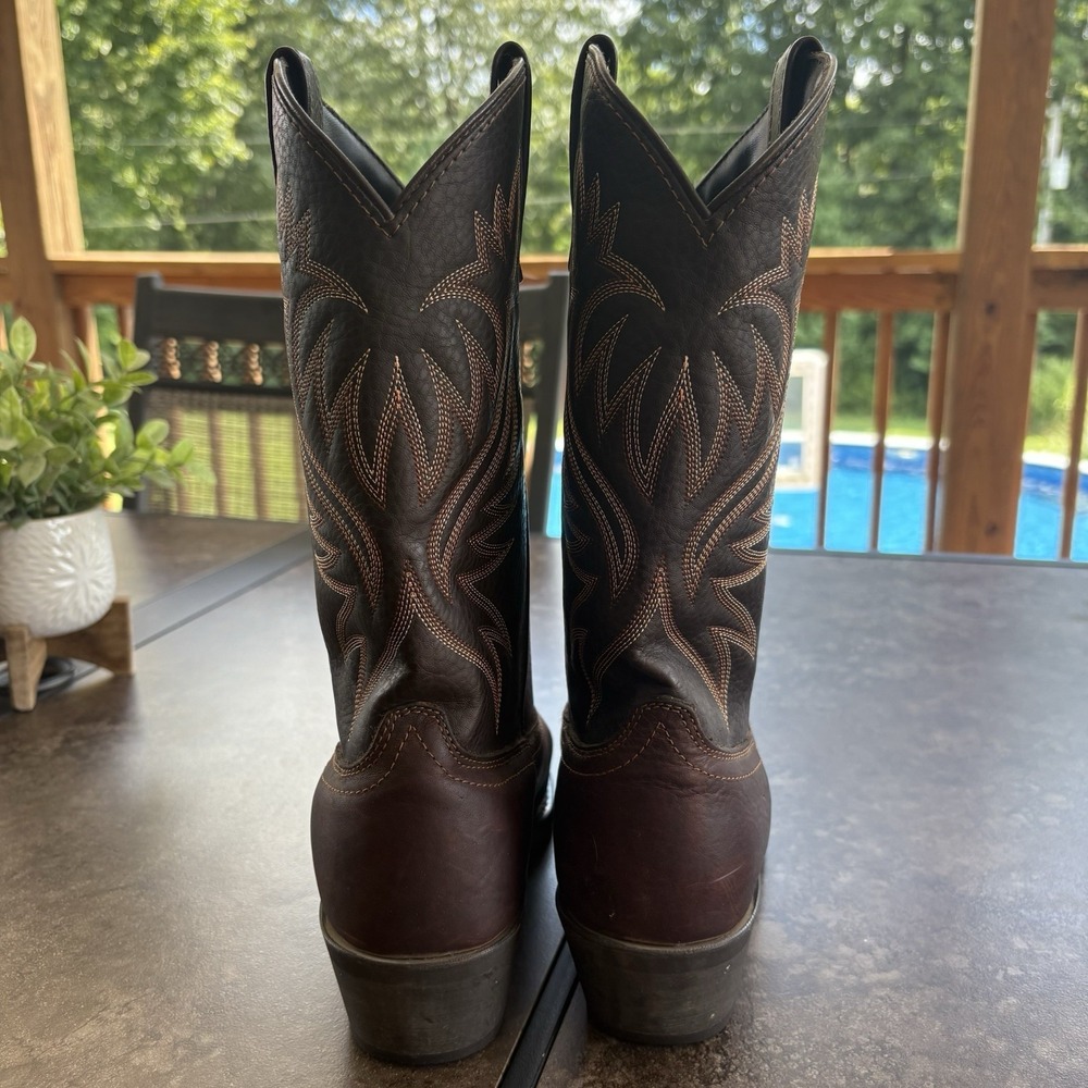 Laredo Men's Leather Western Cowboy‎ Boots Brown 4243 8 D - Picture 4 of 9